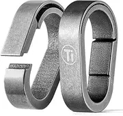TISUR Mini Titanium Key Rings,Small Carabiner Keychain Clip Quick Release Key Chain Connector Keychain Accessories for Car