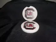 University of South Carolina Absorbent Ceramic Car Cup Holder Coasters Set of 2