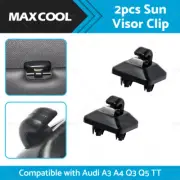 Left 2PCS Sun Visor Clip Holder Hook Bracket Suitable for Audi A3 A4 Q3 Q5 TT (for: Audi)