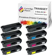 Cartridge Planet 2 Sets BCMY Compatible Toner Cartridge for Brother TN-446 TN446BK TN446C TN446M TN446Y (6,500/6,500 (B/CMY) Pages) for HLL8360CDW HLL9310CDW MFCL8900CDW MFCL9570CDW