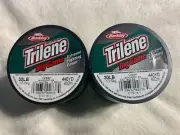 Two spooles BERKLEY TRILENE BIG GAME MONOFILAMENT FISHING LINE, GREEN,30LB/440YD
