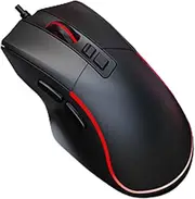 Computer Mouse for Laptop USB Wired Mice Pointing Device Ergonomic Design Lightweight Portable Soundless Touch Scroll Optical Mouse Silicone Non-Slip Roller Office Use (Grey)
