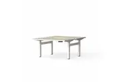 OL Klass Electric Height Adjustable Share Desk - Nordic Maple Top White Fame