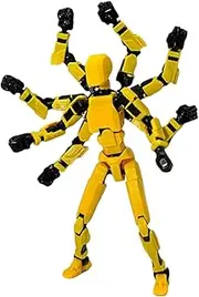 Toy Action Figure - Cartoon Robot with Eight Arms | Full Body Collectible Figurine | Adjustable Joint Figure with Poseable Design | Display Toy for Fans, Collectors, Dining Table, Bedside, Shelf Decor