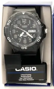 CASIO MEN'S BLACK CLASSIC QUARTZ WATCH MRW210H-1AKC