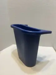 Rubbermaid Desk Side Bin Wastbasket FG295073 Blue Recycling Saddle 1 Gal NEW