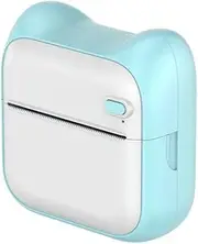 JSEIAJB Mini Portable Thermal Printer BT Pocket Label Printer 57mm Printers 200dpi Support Photo Notes Errors Text Printing(White-Dark galaxy8)
