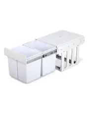 Cefito Pull Out Bin Kitchen Double Basket 2X15L in White
