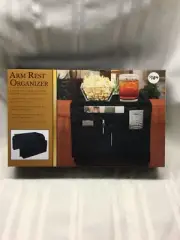 ARM REST ORGANIZER - Black - Chair Caddy - Remote Organizer - NEW