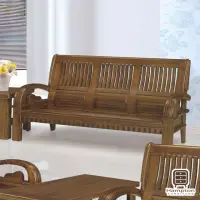 在飛比找momo購物網優惠-【Hampton 漢汀堡】道爾正樟木實木三人板椅(木沙發/木