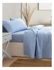 [Royal Comfort] 3000TC Bamboo Cooling Queen Sheet Set in Light Blue