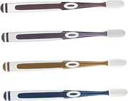 SECFOU Toothbrush Replacement Heads 4pcs Assorted Adults Toothbrushes Soft Silicone Bristles