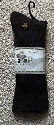 Alpaca Socks - Adult Medium Socks - Brown