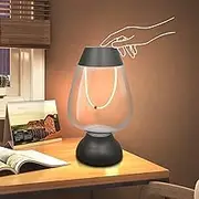 Rechargeable Table Lamp with USB Ports, Cordless Lamp with Touch Control, 3 Brightness Levels Dimmable Table Light, 2000mAh Battery, Portable Camping Light for Outdoor, Restaurant, Bedroom, Bar, Shop