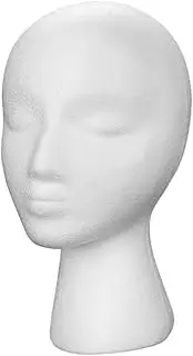 Vaguelly 1pc Bald Mannequin Head Model for Wigs Cosmetology Practice Display for Hair Styling Adornment and Braiding Lightweight Portable Head for Salons Home Use