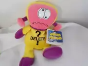 delete question mark yellow computer bean bags nwt 8" purple crosseyed plush man