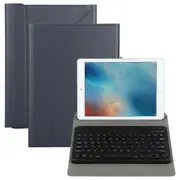Universal Round Keys Detachable Bluetooth Keyboard & Leather Tablet Case Without Touchpad For Ipad 9-10 Inch - Black Keyboard