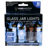 10 Led Battery Star Glass Bottle String Fairy Xmas Party Lights Cool White