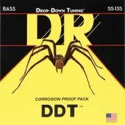 DR Strings Drop-Down Tuning Stainless Steel Heavy Bass Guitar Strings DDT-5-55