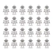 Robot Pendant Bulk Mechanical Pendant Silver Metal Robot Retro Futuristic4251