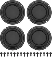 uxcell 4 Pcs Passive Radiator 4 Inch Round Woofer Vibrating Membrane, Rubber Vibration Diaphragm Plate Subwoofer for Bass Speaker Replacement, DIY(with 16pcs Screw)