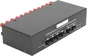 Audio Selector Box 4 in 2 Out Passive Speaker Switch - Simple Operation and Stable for Home Theater Setup