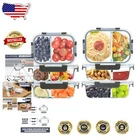 Stackable 6-Pack Glass Food Storage Containers - Perfect for Meal Prep & Lunch