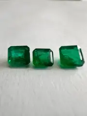 Natural Emerald Zambian 2.90CT Emerald Cut Gemstone For Women's Jewelry Making