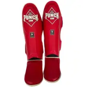 Punch Siam Red Leather Shin Pads