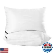 TECHTIC Stand Size Pillows for Side and Back Bed Pillows for Sleeping 2 Pack