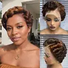 Short Pixie Cut Wig 13x4 Lace Front Human Hair Wigs Pixie Haircut Wigs Highlight