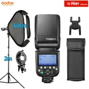 Godox TT685IIN 2.4G TTL HSS Flash for Nikon + 60cm Softbox Bracket + Light Stand