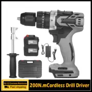 Cordless Drill Driver Metal Chuck Variable Speed Impact Hammer Drill Screwdriver