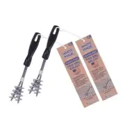2x White Magic BLK 20cm Barbecue Grill Cleaning Brush Double Helix Cleaner Mini