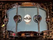 DW 6.5x14 Collector's Series SSC Maple Shell Snare Drum - Solid Robin's Egg Blue