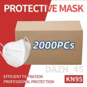 2000 PCs White KN95 Protective 5 Layers Face Mask Disposable Mask