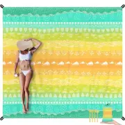 Beach Blanket Waterproof Sandproof, Large Lightweight Quick Dry Beach Mat wit...
