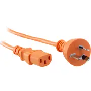 DOSS IEC-C13 Mains 3 Pin AU Plug to Socket Power Appliance Cord 2m Orange