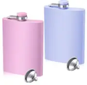 Meanplan 2 Pack 8 oz Flasks for Women Hip Flask