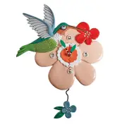 Allen Designs 6012491 Pretty Bird Pendulum Wall Clock 12.6"