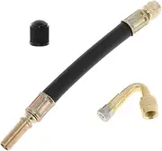 X AUTOHAUX 1set 45 Degree Copper Tire Valve Extension with Flexible Plastic 140mm Tyre Valve Stem Extender for Car Motorcycle RV Truck Bike