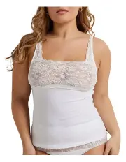 [Kayser] Cotton & Lace Camisole in White