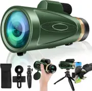 80X100 HD Monocular Telescope, High Powered BAK-4 Prism Compact Monoculars fo...