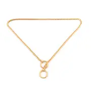 Pet Collars Pet Neck Strap Dog Neckband Snake Chain Dog Chain Solid Metal Chain Dog Collar??Length:55cm (Gold)