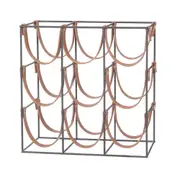 Academy 32.5cm Orwell 9 Bottle Red/White Wine Rack Storage/Holder Stand BK/BR