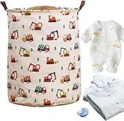 Nursery Hamper | Child-Friendly Clothes Organizer Basket,Waterproof and Colorful Design Storage for Nursery Room and Bedroom Toddler Children