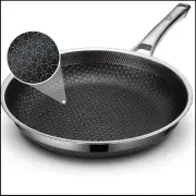 Snowclad Frying Pan Hybrid Non Stick Stainless Steel Skillet Induction Oven, 10"