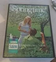 1971 Salem Cigarettes Vintage Print Ad Springtime Green Shirt Framed 8.5x11