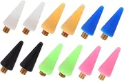 NOLITOY Sturdy Rhinestone Picker Dotting Pen Tip 12pcs Replacement for Nail Art Hotfix Rhinestones Manicure Set