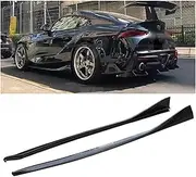 Side Skirts 2PCS Real Carbon Fiber Side Skirts Panel Extension Body Kit Add-On Lip Compatible for Toyota A90 Supra GR A91 MK5 2019-2024 23 22 21 20 R